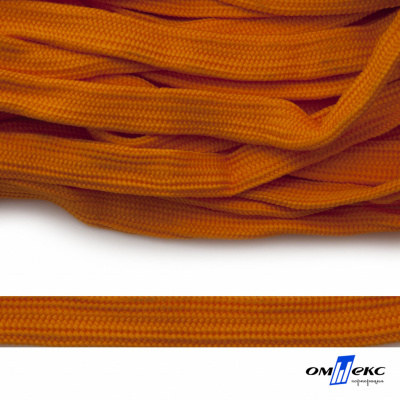 Шнур плетеный (плоский) d-12 мм, (уп.90+/-1м), 100% полиэстер, цв.267 - оранжевый - купить в Смоленске. Цена: 8.62 руб.
