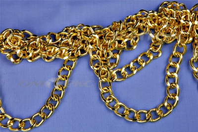 Цепь металл декоративная №11 (17*13) золото (10+/-1 м)  - купить в Смоленске. Цена: 1 341.87 руб.