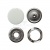 Кнопка рубашечная (закрытая) 9,5мм - эмаль, цв.101 - белый - купить в Смоленске. Цена: 6.65 руб.