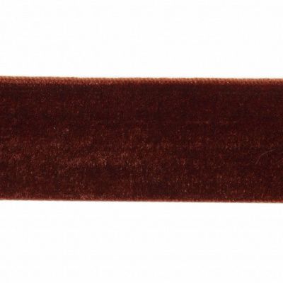 Лента бархатная нейлон, шир.25 мм, (упак. 45,7м), цв.120-шоколад - купить в Смоленске. Цена: 981.09 руб.
