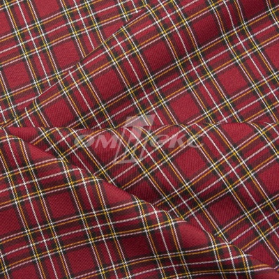 Ткань костюмная клетка 24379 2012, 230 гр/м2, шир.150см, цвет бордовый/бел/жел - купить в Смоленске. Цена 539.74 руб.