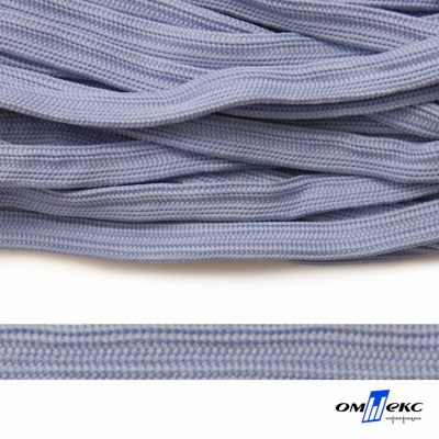 Шнур плетеный (плоский) d-12 мм, (уп.90+/-1м), 100% полиэстер, цв.259 - голубой - купить в Смоленске. Цена: 8.62 руб.