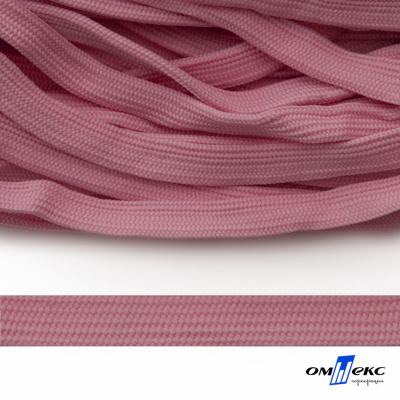 Шнур плетеный (плоский) d-12 мм, (уп.90+/-1м), 100% полиэстер, цв.256 - розовый - купить в Смоленске. Цена: 8.62 руб.