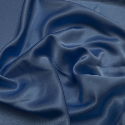 Поли креп-сатин 16-4132, 125 (+/-5) гр/м2, шир.150см, цвет голубой - купить в Смоленске. Цена 155.57 руб.