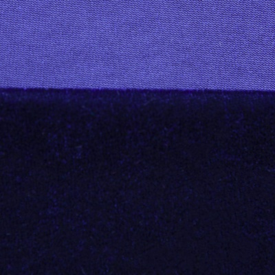 Бархат стрейч №14, 240 гр/м2, шир.160 см, (2,6 м/кг), цвет т.синий - купить в Смоленске. Цена 740.88 руб.