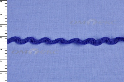 Тесьма плетеная "Вьюнчик"/синий - купить в Смоленске. Цена: 40.72 руб.