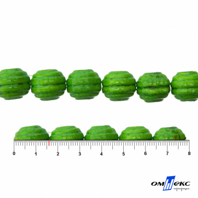 0309-Бусины деревянные "ОмТекс", 16 мм, упак.50+/-3шт, цв.019-зеленый - купить в Смоленске. Цена: 62.22 руб.