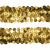 Тесьма с пайетками D16, шир. 30 мм/уп. 25+/-1 м, цвет золото - купить в Смоленске. Цена: 1 087.39 руб.