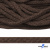 Шнур плетеный d-6 мм, 70% хлопок 30% полиэстер, уп.90+/-1 м, цв.1073-т.коричневый - купить в Смоленске. Цена: 594 руб.