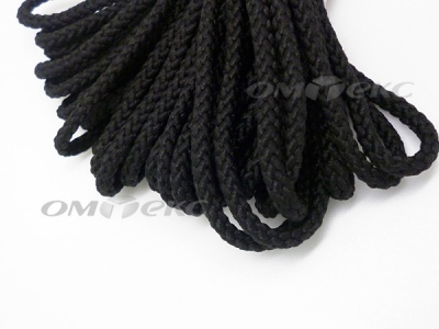 Шнур В-035 4 мм круп.плетение 100 м черный - купить в Смоленске. Цена: 156.40 руб.