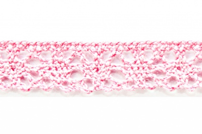 Тесьма кружевная 0621-1607, шир. 15 мм/уп. 20+/-1 м, цвет 096-розовый - купить в Смоленске. Цена: 302.42 руб.