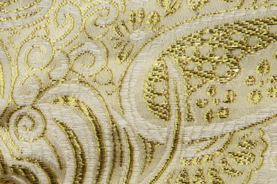 Ткань костюмная жаккард №5, 140 гр/м2, шир.150см, цвет золото - купить в Смоленске. Цена 383.29 руб.