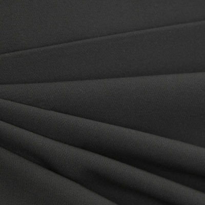 Костюмная ткань "Элис", 220 гр/м2, шир.150 см, цвет чёрный - купить в Смоленске. Цена 308 руб.