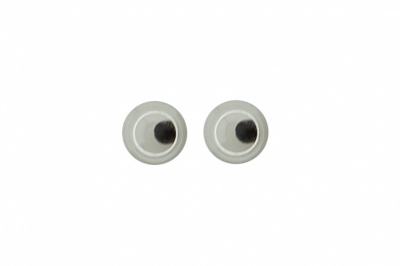 Глазки для игрушек, круглые, с бегающими зрачками, 3 мм/упак.100+/-5 шт, цв. -черно-белые - купить в Смоленске. Цена: 25.40 руб.