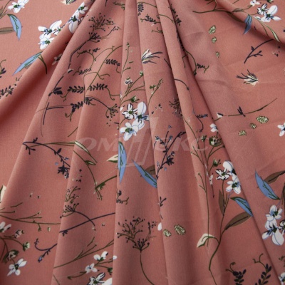 Плательная ткань "Фламенко" 2.1, 80 гр/м2, шир.150 см, принт растительный - купить в Смоленске. Цена 311.05 руб.