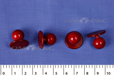 Пуговица поварская "Пукля", 10 мм, цвет красный - купить в Смоленске. Цена: 2.28 руб.