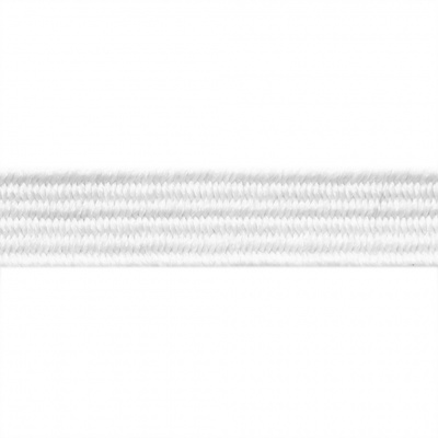 Резиновые нити с текстильным покрытием, шир. 6 мм (182 м/уп), цв.-белый - купить в Смоленске. Цена: 705.59 руб.