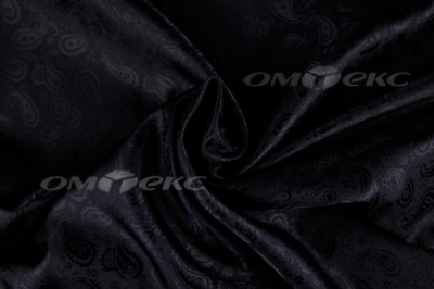 Ткань подкладочная жаккард Р14098, чёрный, 85 г/м2, шир. 150 см, 230T - купить в Смоленске. Цена 166.45 руб.