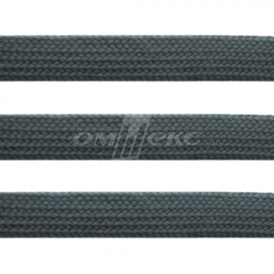 Шнур плетеный (плоский) d-12 мм, (уп.90+/-1м), 100% полиэстер, цв.272 - серый - купить в Смоленске. Цена: 8.62 руб.