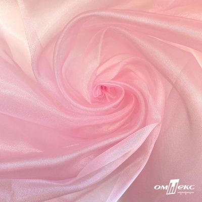 Ткань органза, 100% полиэстр, 28г/м2, шир. 150 см, цв. #47 розовая пудра - купить в Смоленске. Цена 86.24 руб.