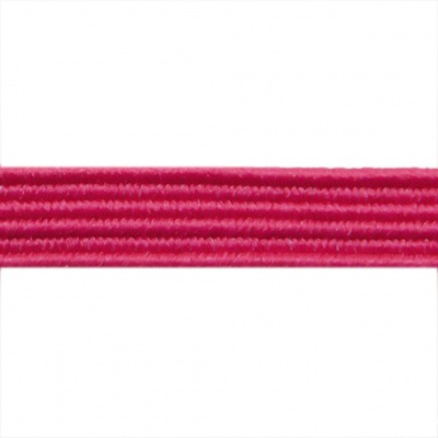 Резиновые нити с текстильным покрытием, шир. 6 мм ( упак.30 м/уп), цв.- 84-фуксия - купить в Смоленске. Цена: 155.22 руб.