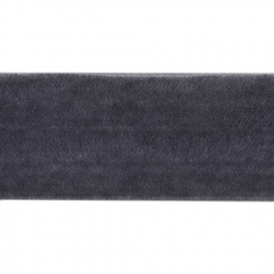 Лента бархатная нейлон, шир.25 мм, (упак. 45,7м), цв.189-т.серый - купить в Смоленске. Цена: 981.09 руб.