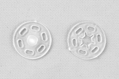 Кнопки пришивные пластиковые 15 мм, блистер 24шт, цв.-прозрачные - купить в Смоленске. Цена: 68.79 руб.