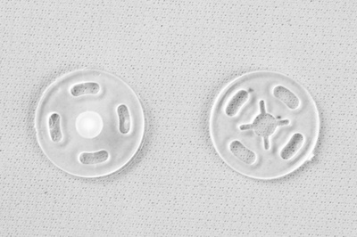 Кнопки пришивные пластиковые 13 мм, блистер 24шт, цв.-прозрачные - купить в Смоленске. Цена: 62.27 руб.