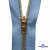 Молнии джинсовые металл т-5, 18 см латунь (YG), цв.-деним (231) - купить в Смоленске. Цена: 22.80 руб.