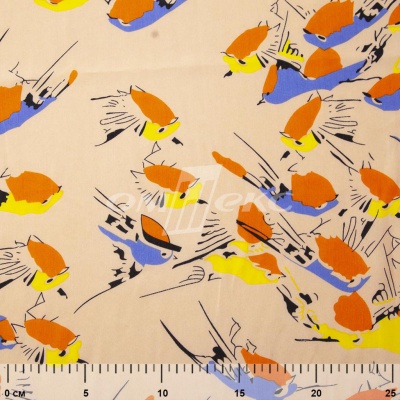 Плательная ткань "Софи" 14.1, 75 гр/м2, шир.150 см, принт птицы - купить в Смоленске. Цена 241.49 руб.