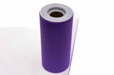 Фатин в шпульках 16-85, 10 гр/м2, шир. 15 см (в нам. 25+/-1 м), цвет фиолетовый - купить в Смоленске. Цена: 100.69 руб.