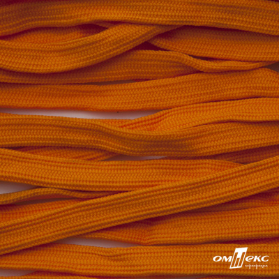 Шнур плетеный (плоский) d-12 мм, (уп.90+/-1м), 100% полиэстер, цв.267 - оранжевый - купить в Смоленске. Цена: 8.71 руб.