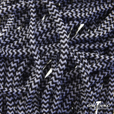 Шнурки #107-16, круглые 130 см, двухцветные цв.серый/чёрный - купить в Смоленске. Цена: 31.89 руб.