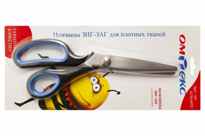 Ножницы арт.0330-6052 "ЗИГ-ЗАГ" 5 мм, для плотных тканей , 9"/ 229 мм - купить в Смоленске. Цена: 733.08 руб.