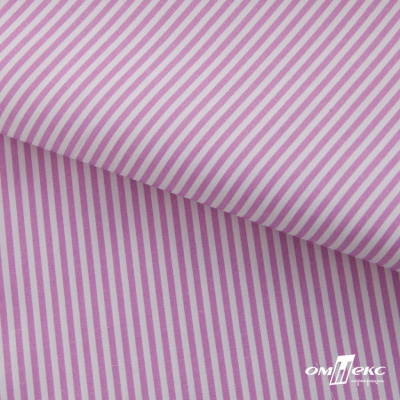 Ткань сорочечная Полоска Кенди, 115 г/м2, 58% пэ,42% хл, шир.150 см, цв.1-розовый, (арт.110) - купить в Смоленске. Цена 306.69 руб.