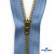 Молнии джинсовые металл т-4, 18 см латунь (YG), цв.-деним (231) - купить в Смоленске. Цена: 21.57 руб.