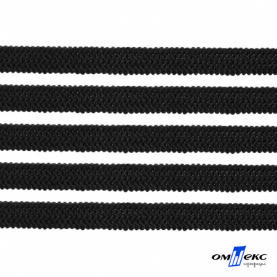 Лента эластичная вязанная (резинка) 4 мм (200+/-1 м) 400 гр/м2 черная бобина "ОМТЕКС" - купить в Смоленске. Цена: 1.78 руб.