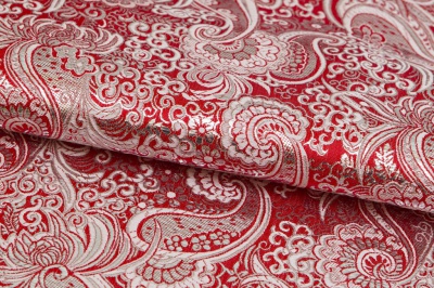Ткань костюмная жаккард, 135 гр/м2, шир.150см, цвет красный№3 - купить в Смоленске. Цена 441.94 руб.