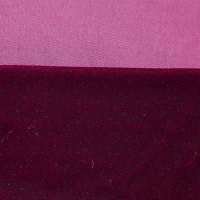 Бархат стрейч №2, 240 гр/м2, шир.160 см, (2,6 м/кг), цвет бордо - купить в Смоленске. Цена 740.88 руб.