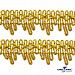 82-12-Тесьма отделочная ,100% полиэстер, 25 мм/уп.13,7+/-1 м, цв.-золото