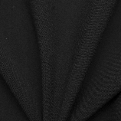 Костюмная ткань с вискозой "Рошель", 250 гр/м2, шир.150см, цвет чёрный - купить в Смоленске. Цена 438.12 руб.