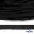 Шнур плетеный d-8 мм плоский, 70% хлопок 30% полиэстер, уп.85+/-1 м, цв.- чёрный - купить в Смоленске. Цена: 735 руб.
