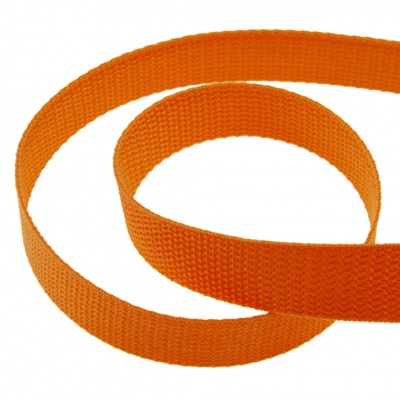 Стропа текстильная, шир. 25 мм (в нам. 50+/-1 ярд), цвет оранжевый - купить в Смоленске. Цена: 409.94 руб.