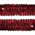 Тесьма с пайетками 3, шир. 30 мм/уп. 25+/-1 м, цвет красный - купить в Смоленске. Цена: 1 087.39 руб.