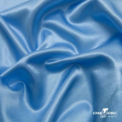 Поли креп-сатин 14-4121, 125 (+/-5) гр/м2, шир.150см, цвет голубой - купить в Смоленске. Цена 155.57 руб.