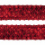 Тесьма с пайетками 3, шир. 35 мм/уп. 25+/-1 м, цвет красный - купить в Смоленске. Цена: 1 308.30 руб.